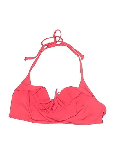 Pre-owned Gilly Hicks Swimsuit Top Red Solid Pattern Swimwear