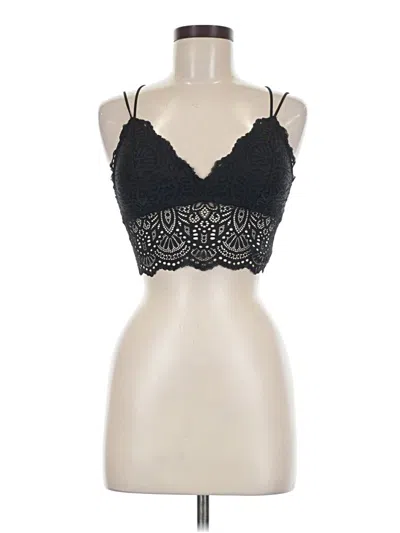 Pre-owned Gilly Hicks Tank Top Black Halter Neckline Tops