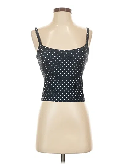 Pre-owned Gilly Hicks Tank Top Black Square Neckline Tops