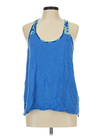 Pre-owned Gilly Hicks Tank Top Blue Halter Neckline Tops