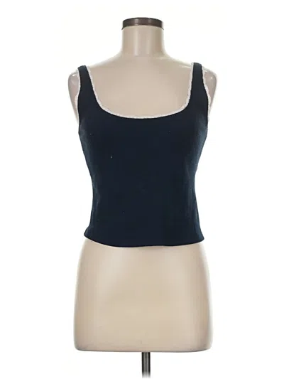 Pre-owned Gilly Hicks Tank Top Blue Square Neckline Tops