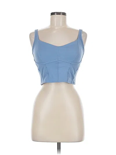 Pre-owned Gilly Hicks Tank Top Blue Strapless Neckline Tops