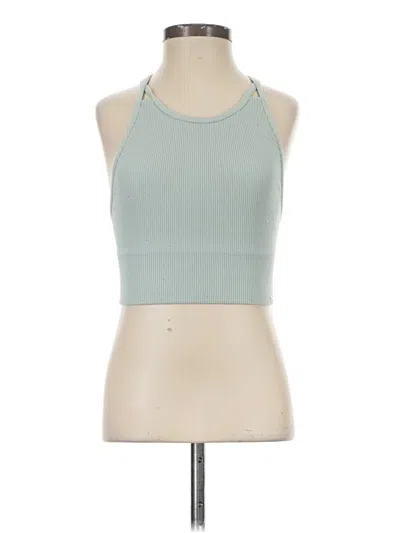 Pre-owned Gilly Hicks Tank Top Green Halter Neckline Tops