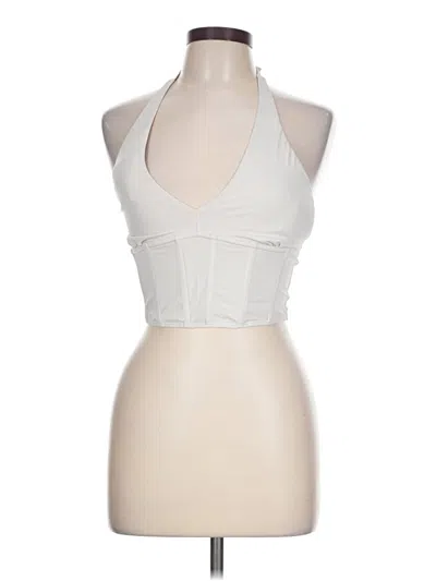 Pre-owned Gilly Hicks Tank Top Ivory Halter Neckline Tops