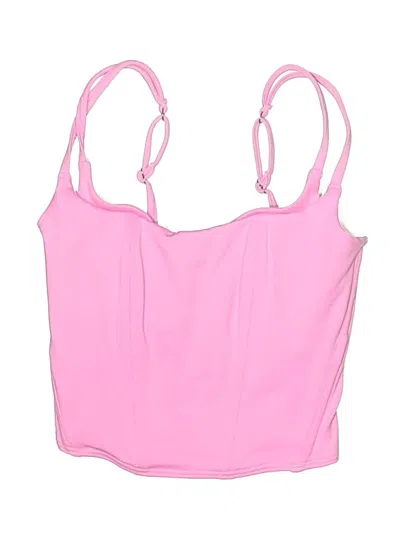 Pre-owned Gilly Hicks Tank Top Pink Strapless Neckline Tops