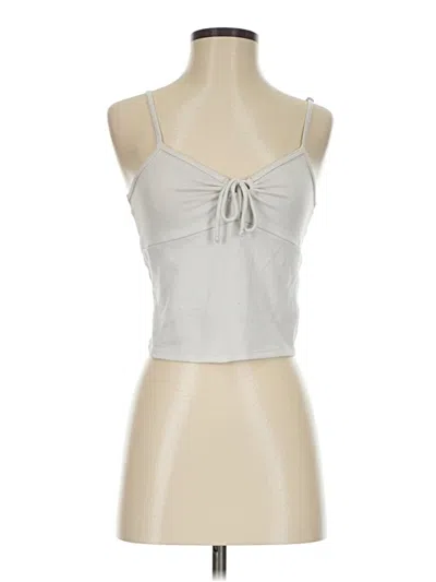 Pre-owned Gilly Hicks Tank Top Silver Halter Neckline Tops