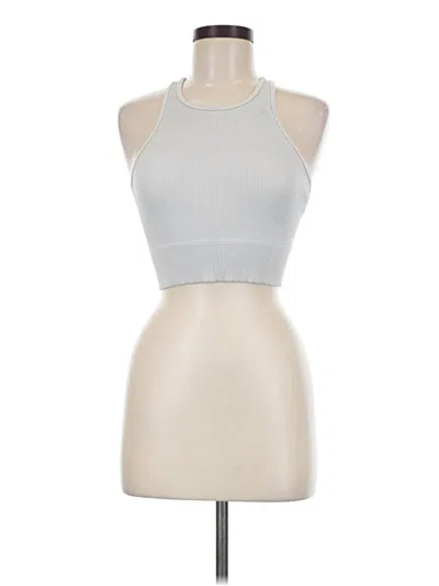 Pre-owned Gilly Hicks Tank Top Silver Halter Neckline Tops