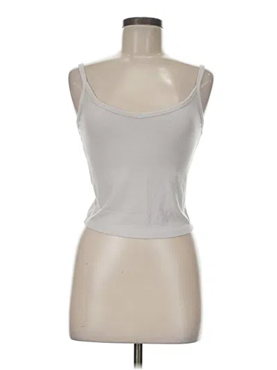 Pre-owned Gilly Hicks Tank Top Silver Strapless Neckline Tops