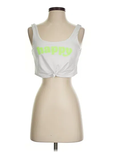 Pre-owned Gilly Hicks Tank Top Silver Strapless Neckline Tops