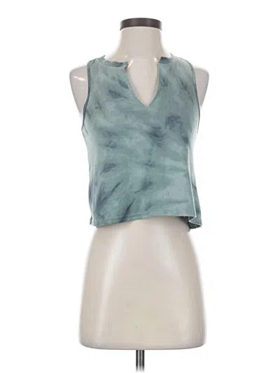 Pre-owned Gilly Hicks Tank Top Teal Halter Neckline Tops