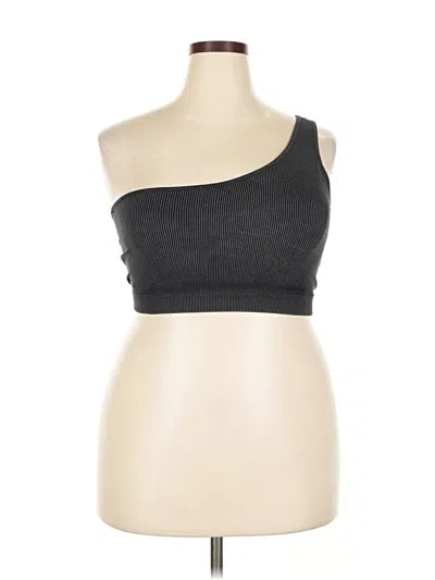 Pre-owned Gilly Hicks Tube Top Gray One Shoulder Neckline Tops