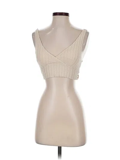 Pre-owned Gilly Hicks Tube Top Tan Strapless Neckline Tops In Brown