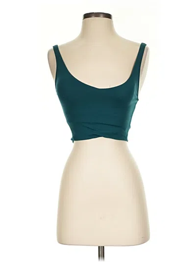 Pre-owned Gilly Hicks Tube Top Teal Strapless Neckline Tops
