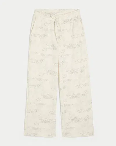 Gilly Hicks Waffle Straight Pants In White