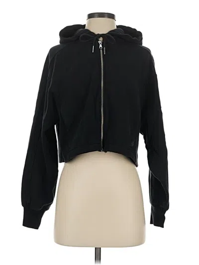 Pre-owned Gilly Hicks Zip Up Hoodie In Black
