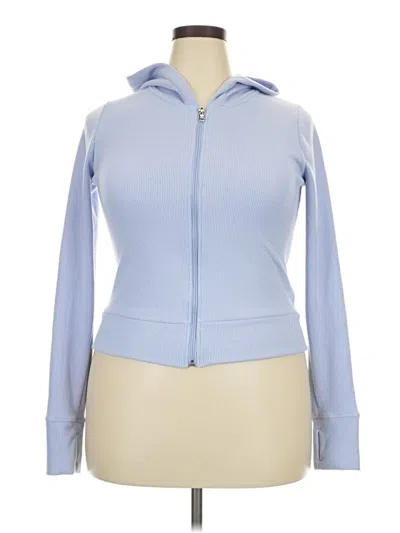 Pre-owned Gilly Hicks Zip Up Hoodie In Blue