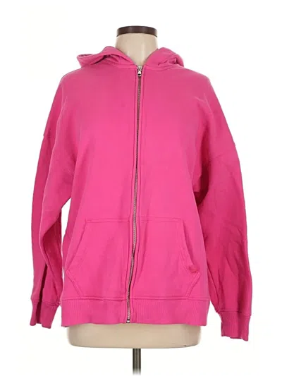 Pre-owned Gilly Hicks Zip Up Hoodie In Pink
