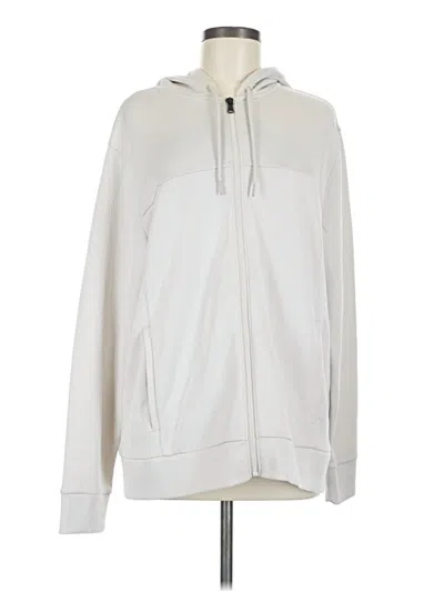 Pre-owned Gilly Hicks Zip Up Hoodie In White