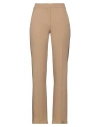 Gilmar Woman Pants Camel Size 8 Acetate, Viscose In Beige