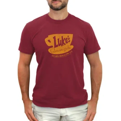 Gilmore Girls Distressed Luke's Diner Logo  Graphic T-shirt In Red