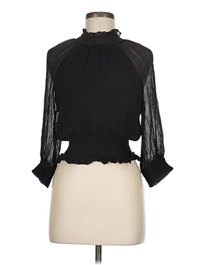 Pre-owned Gilner Farrar 3/4 Sleeve Blouse In Black