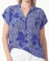 Gilner Farrar Abby Blouse In Congo Cobalt In Multi