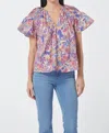 Gilner Farrar Aileen Blouse In Loire Valley In Multi