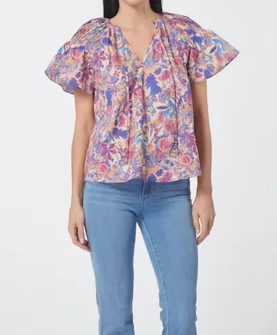 Gilner Farrar Aileen Blouse In Loire Valley In Multi