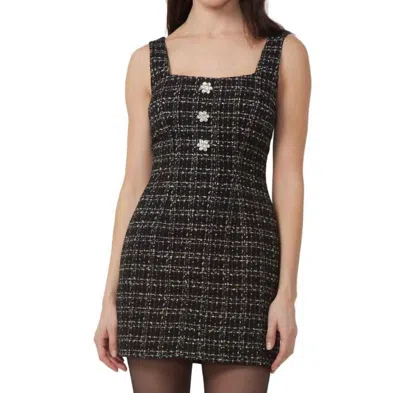 Gilner Farrar Alease Mini Dress In Black Jewel Tweed