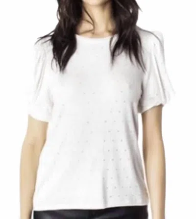 Gilner Farrar Amelia Crystal Top In White Clear