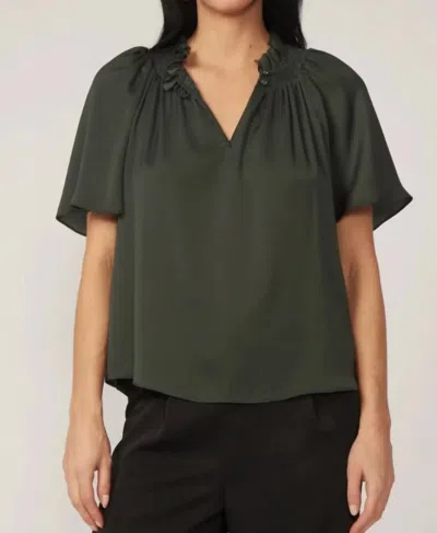 Gilner Farrar Arabella Blouse In Hunter Green