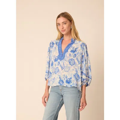 Gilner Farrar Bethany Blouse In Blue