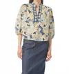 Gilner Farrar Bethany Blouse In Cotswold Print In Multi