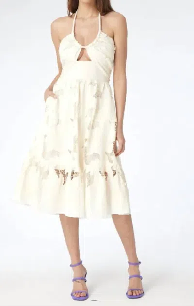 Gilner Farrar Billy Dress In Antique Whit Embroidery In Neutral