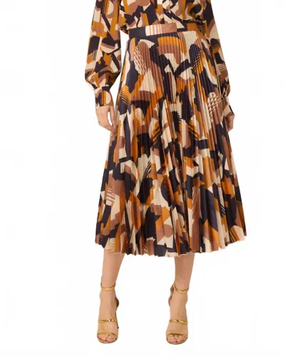 Gilner Farrar Braylen Midi Skirt In Studio 54 In Brown