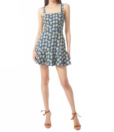 Gilner Farrar Bridgerton Print Julia Dress In Blue In Green