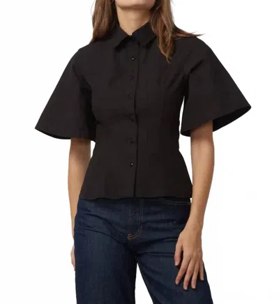 Gilner Farrar Carine Button-up Blouse In Black