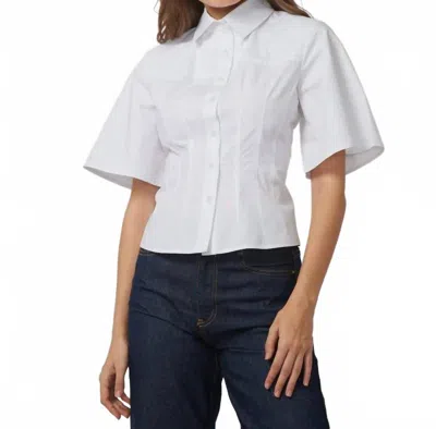 Gilner Farrar Carine Button-up Blouse In White