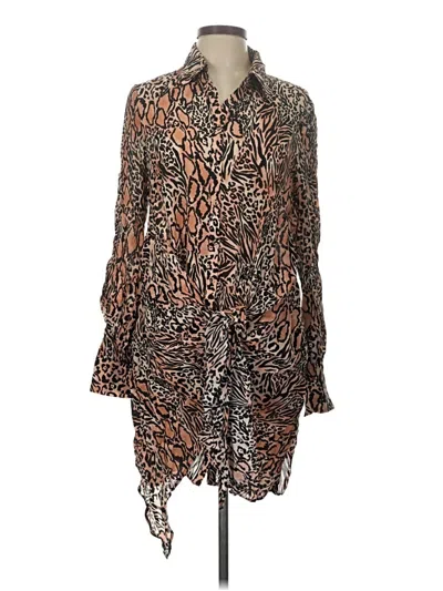 Pre-owned Gilner Farrar Casual Dress In Brown