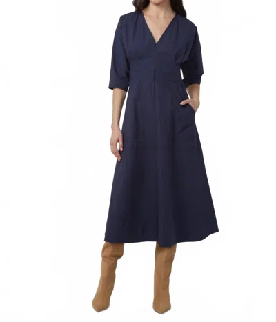 Gilner Farrar Claudia Midi Dress In Slate Blue