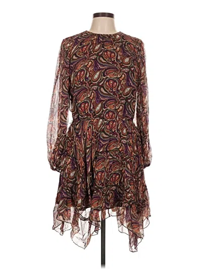 Pre-owned Gilner Farrar Cocktail Dress In Brown