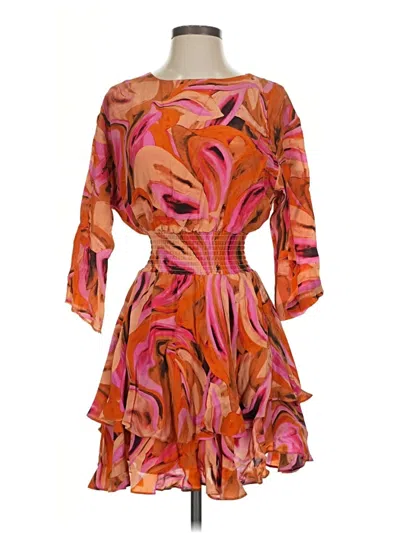 Pre-owned Gilner Farrar Cocktail Dress In Orange
