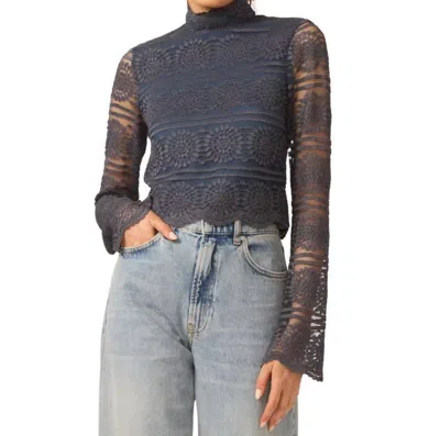 Gilner Farrar Crista Top In Teal Lace In Blue