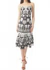 Gilner Farrar Devora Dress In Moroccan Shadow Print In Gray
