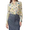 Gilner Farrar Florence Long Sleeve Blouse In Cotswald Print In Multi
