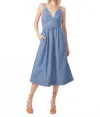 Gilner Farrar Floria Dress In Chambray In Blue