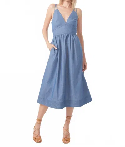 Gilner Farrar Floria Dress In Chambray In Blue