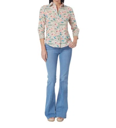 Gilner Farrar Freya Blouse In Garden Of Versailles Print In Multi