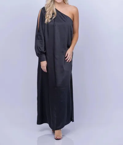 Gilner Farrar Hailey Dress In Black Satin