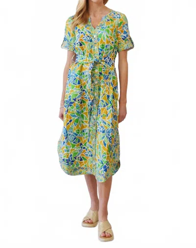 Gilner Farrar Helena Dress In Ravenna Print In Green